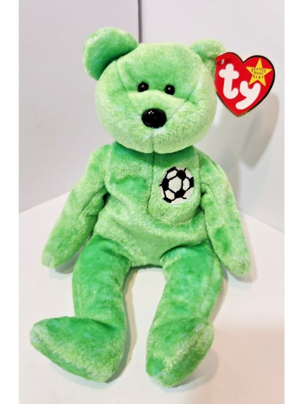 TY Beanie Baby - KICKS the Soccer Bear (8.5 inch) - New Stuffed Animal Toy